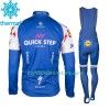 Maillot Cyclisme Hiver + Collant à Bretelles 2017 Quick-Step Floors Femme N001